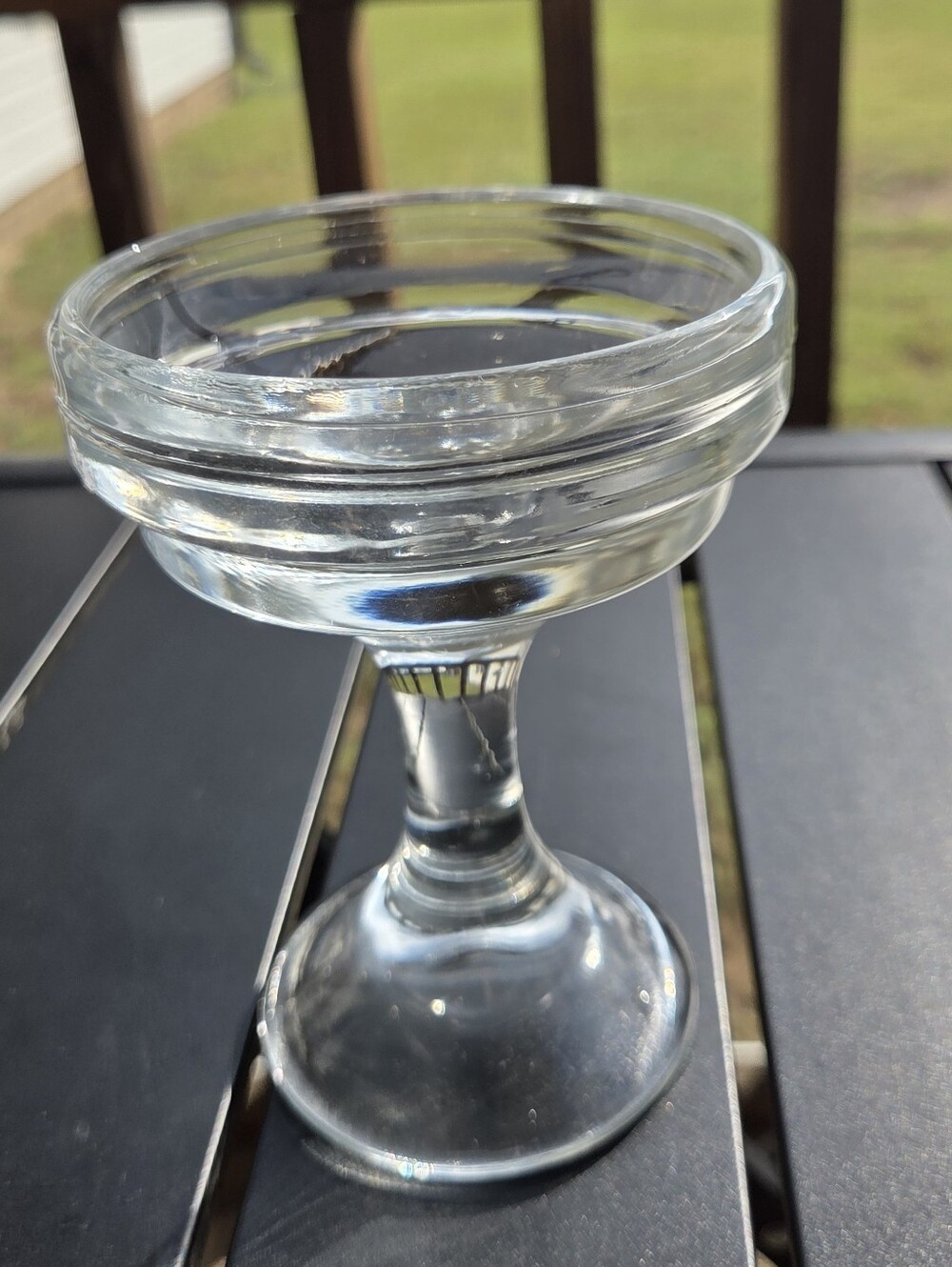 Vintage Glass Fairy Lamp Pedestal Base – Bottom Only